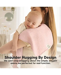 KeaBabies Kids 10-Pack Lyra Muslin Burp Cloths Boy, Girl, Soft Cotton Burping for Newborn