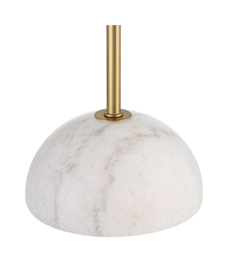 Possini Euro Design Paige 28 1/2" Tall Skinny Buffet Console End Table Lamp Pull Chain Gold Brass Finish Metal Marble Living Room