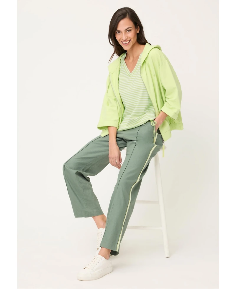 Olsen Women's Stripe V-Neck T-Shirt