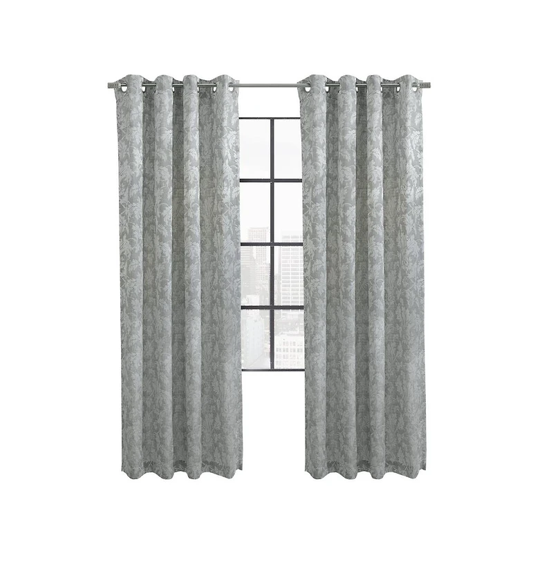 Habitat Valencia Light Filtering Provide Daytime Privacy Rich Woven Branch Leaf Design Grommet Curtain Panel