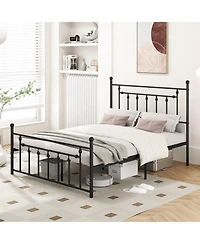 Gouun Heavy-duty Metal Bed Frame with Headboard