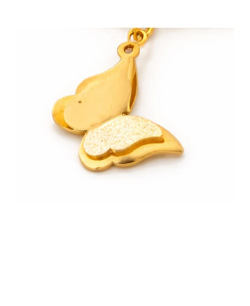 Rebl Jewelry Butterfly Charm Bracelet Stainless Steel