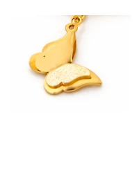 Rebl Jewelry Butterfly Charm Bracelet Stainless Steel