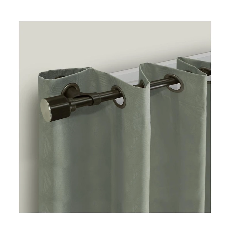 Thermaplus Patented Blackout Exclusive Curtain Rod Cap Finial Extendable