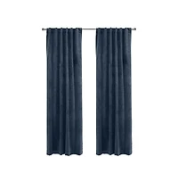 Thermaplus Seren Room Darkening Window Treatment Dual Header Curtain Panel for Bedroom Livingroom