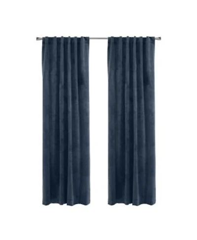 Thermaplus Seren Room Darkening Window Treatment Dual Header Curtain Panel for Bedroom Livingroom
