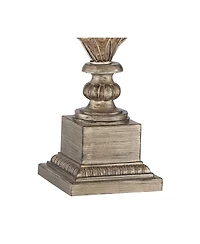 Barnes and Ivy Luke 33.75" Tall Traditional Table Lamp with Olde Silver Finish, Led Nightlight and Tabletop Dimmer