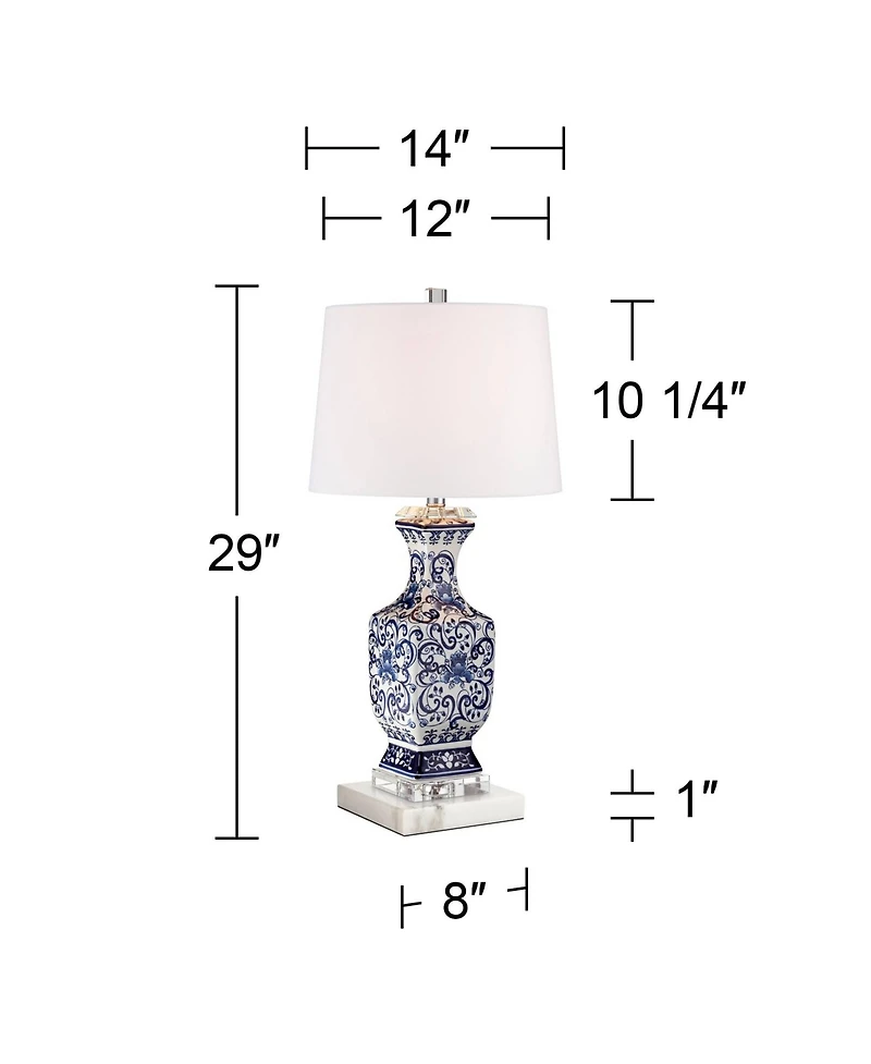 Barnes and Ivy Iris 28" Tall Asian Inspired Table Lamp