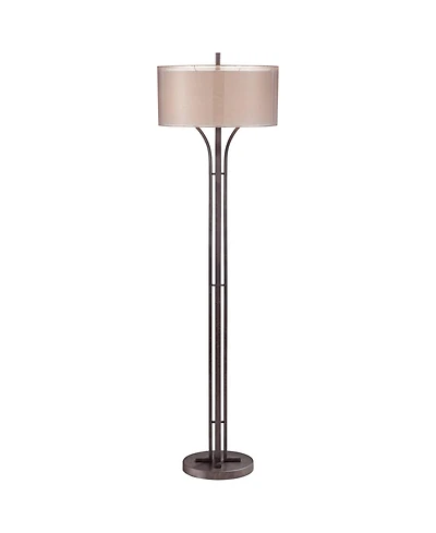 Franklin Iron Works Tristan 64" Tall Industrial Rustic Floor Lamp with Smart Socket