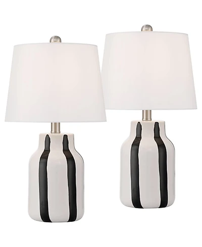 360 Lighting Cookies and Cream 20 1/2 High Table Lamp Set of 2