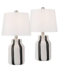 360 Lighting Cookies and Cream 20 1/2 High Table Lamp Set of 2