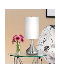 360 Lighting Mini Droplet 17" High Small Modern Accent Table Lamp Brushed Nickel Finish Metal Single Living Room Bedroom