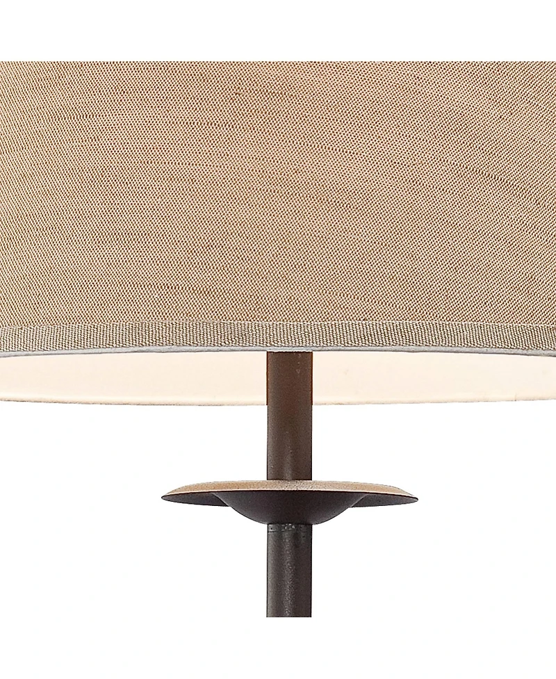 Franklin Iron Works Industrial Modern Floor Lamps with Tray Table 63 1/2" Tall Set of 2