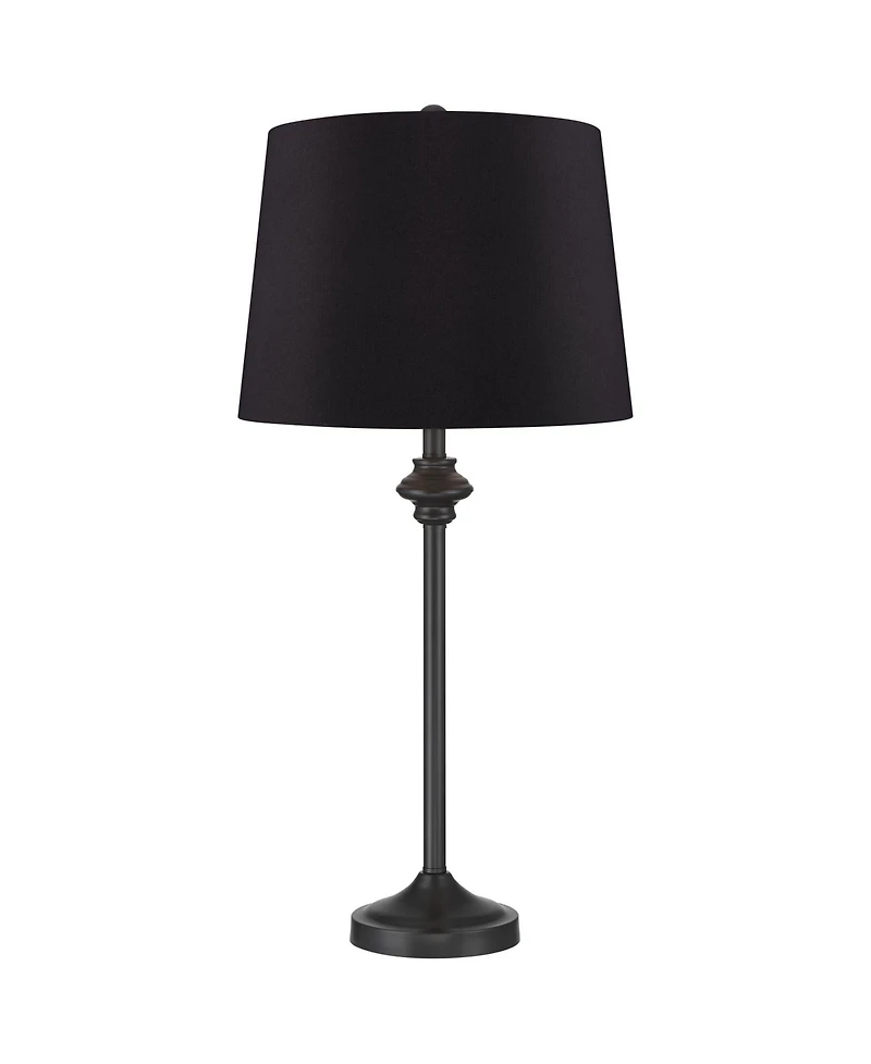 360 Lighting Lynn Modern Industrial Buffet Table Lamps 26" High Set of 2 Metal Faux Drum Shade for Bedroom Living Room Bedside