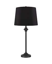 360 Lighting Lynn Modern Industrial Buffet Table Lamps 26" High Set of 2 Metal Faux Drum Shade for Bedroom Living Room Bedside