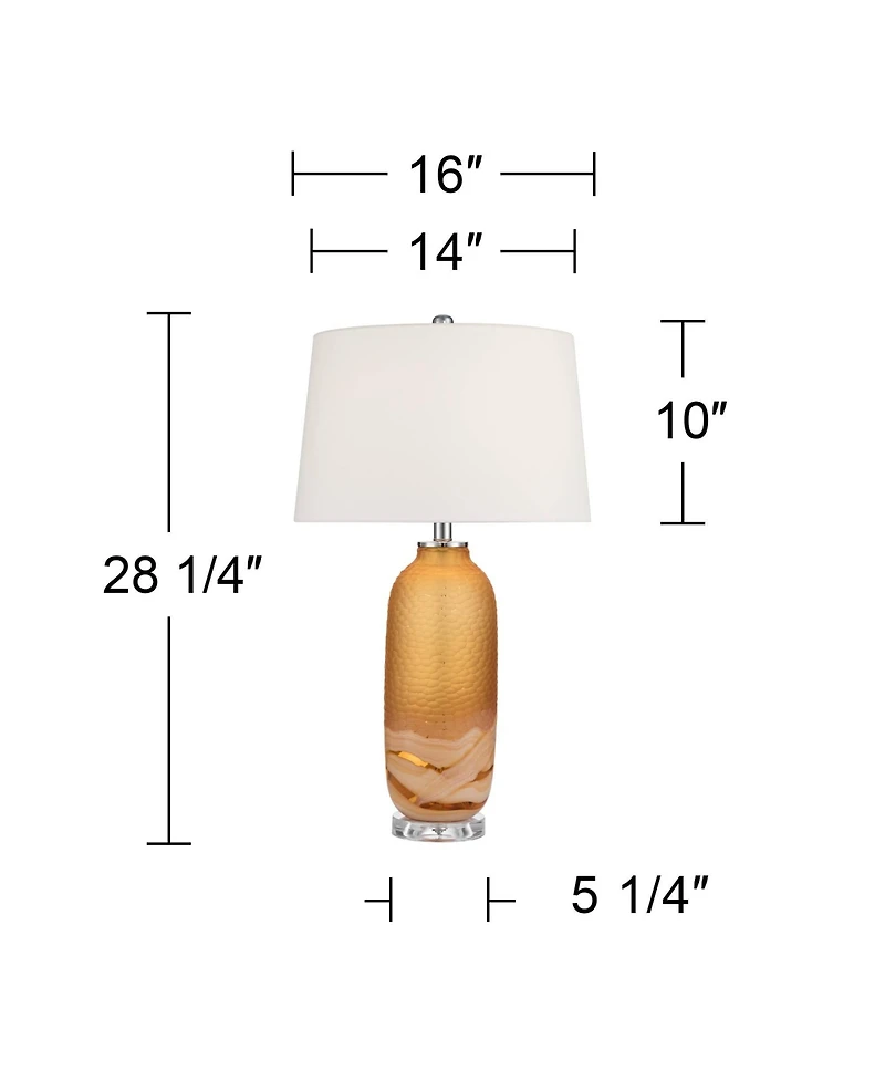 Possini Euro Design Possini Euro Lapis 28 1/4"H Glass Table Lamp Set with Dimmer