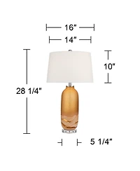 Possini Euro Design Possini Euro Lapis 28 1/4"H Glass Table Lamp Set with Dimmer