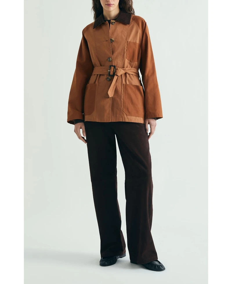 Scalpers Women's Two-Tone Waxed Jacket