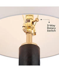 Possini Euro Design Possini Euro Rainier 30 1/2"H Faux Leather Table Lamp with Dimmer