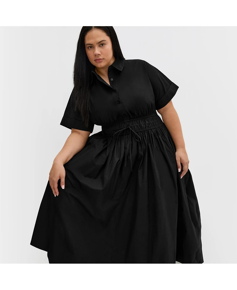 City Chic Women's Lana Midi Shirt Dress