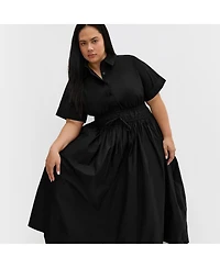 City Chic Women's Lana Midi Shirt Dress