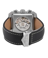 Gevril Men's Herald Square Swiss Automatic Leather Strap Watch
