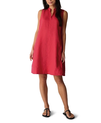 Eileen Fisher Women's Sleeveless Split Collar Dress