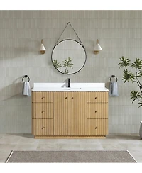 Ari Bath La Jolla 55" Bathroom Vanity Washed Oak