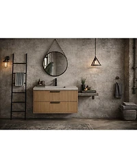 Ari Bath Diego 36" Floating Bathroom Vanity Oak