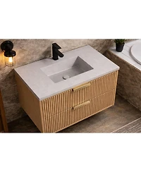 Ari Bath Diego 36" Floating Bathroom Vanity Oak
