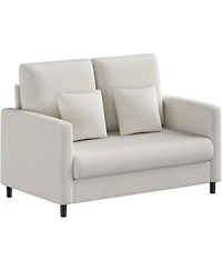 gaomon 51" Loveseat Sofa, Teddy Fabric Small Couch for Living Room and Small Spaces