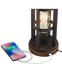 Franklin Iron Works Lucas Industrial Table Lamps Set of 2 with Round Risers 27 1/2" Tall