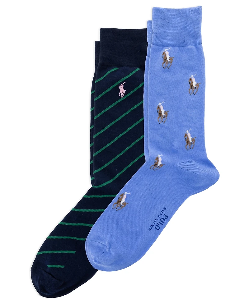 Polo Ralph Lauren Men's 2-Pk. Knit-In Pony Slack Socks