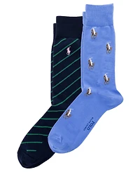 Polo Ralph Lauren Men's 2-Pk. Knit-In Pony Slack Socks
