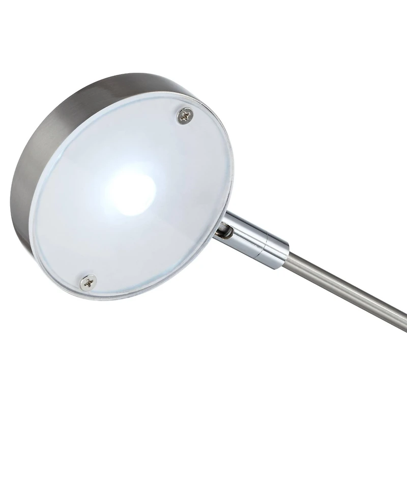 360 Lighting Jarrett 19" High Small Modern Desk Lamps Set of 2 Adjustable Led Satin Nickel Finish Metal Home Office