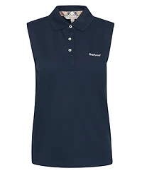 Barbour Women's Bowford Sleeveless Rib Collared Polo Top