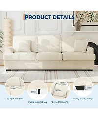 gaomon 86" Corduroy Sofa