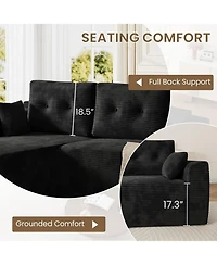 gaomon 105" Modular Sectional Sofa, Cloud Couch with Chaise, Deep Seat Sofa Bed, No Assembly