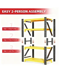 Yigii Garage Shelving Heavy Duty Adjustable Metal Storage Shelf Warehouse Basement Workshop