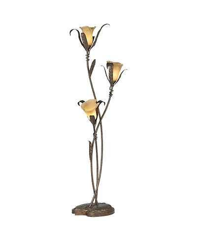 Franklin Iron Works Intertwined Lilies Rustic Farmhouse 68 1/4" Tall Floor Lamp Smart Socket
