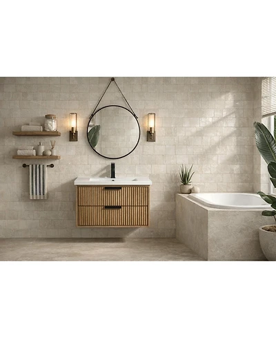 Ari Bath Diego 30" Floating Bathroom Vanity Weathered Fir