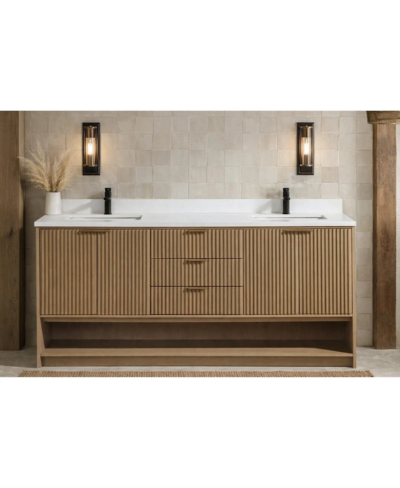 Ari Bath Diego 72" Bathroom Vanity Oak