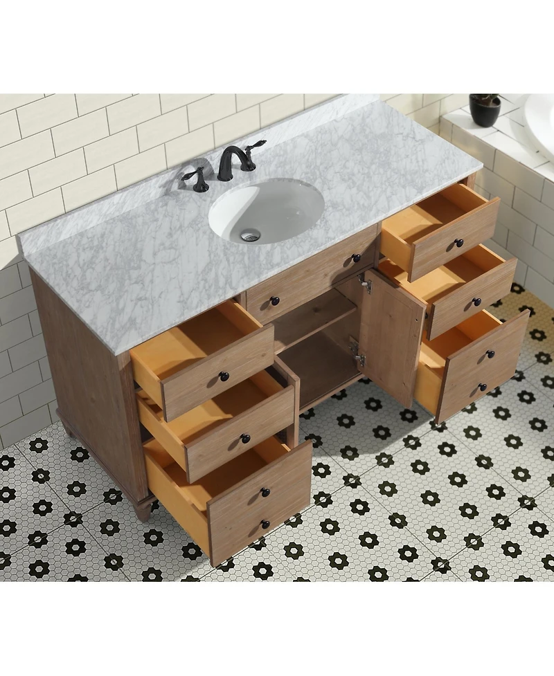 Ari Bath Annie 60" Bathroom Vanity Weathered Fir