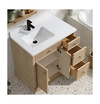 Ari Bath Redondo 36" Bathroom Vanity Ash Oak
