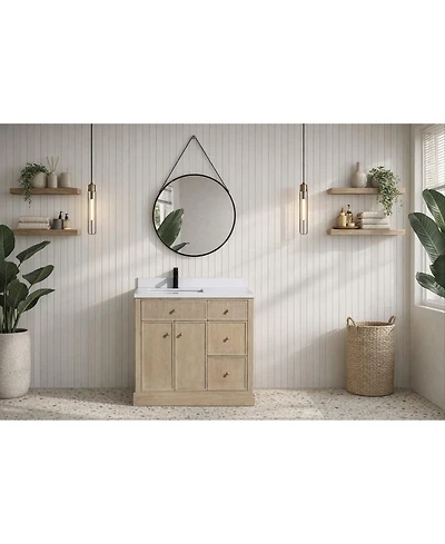 Ari Bath Redondo 36" Bathroom Vanity Ash Oak