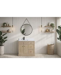 Ari Bath Redondo 36" Bathroom Vanity Ash Oak