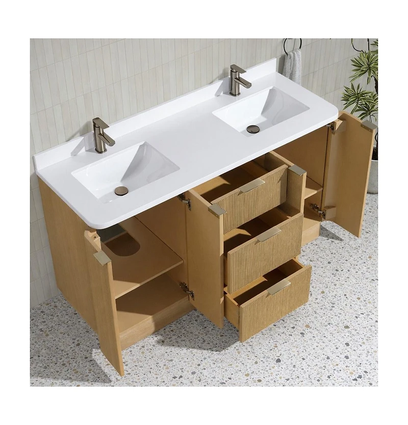 Ari Bath Calamigo 60" Bathroom Vanity Oak