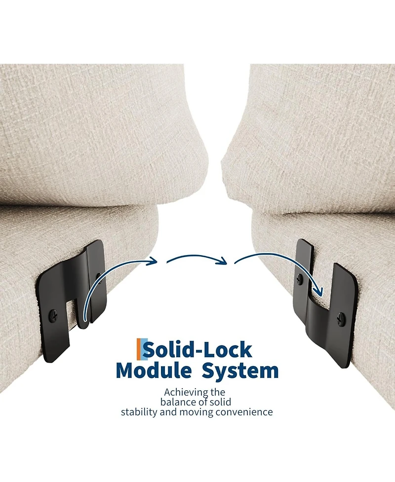 gaomon Modular Sectional Sofa, Chenille Cloud Couch with High Resilience Sponge for Living Room