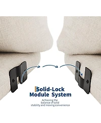 gaomon Modular Sectional Sofa, Chenille Cloud Couch with High Resilience Sponge for Living Room