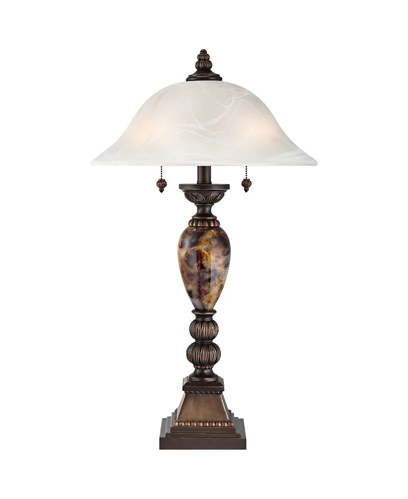 Kathy Ireland Traditional Table Lamps 27" Tall Set of 2 Aged